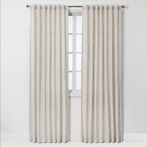 Cream & Blue Panel Curtain Set 84 x 54  (2 Panels)